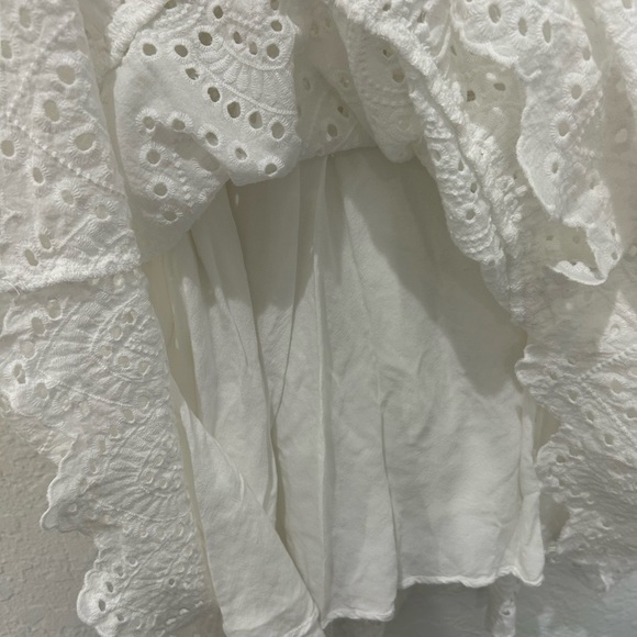 EVERLY • White Tie Up Eyelet Dress • size S - Picture 8 of 10